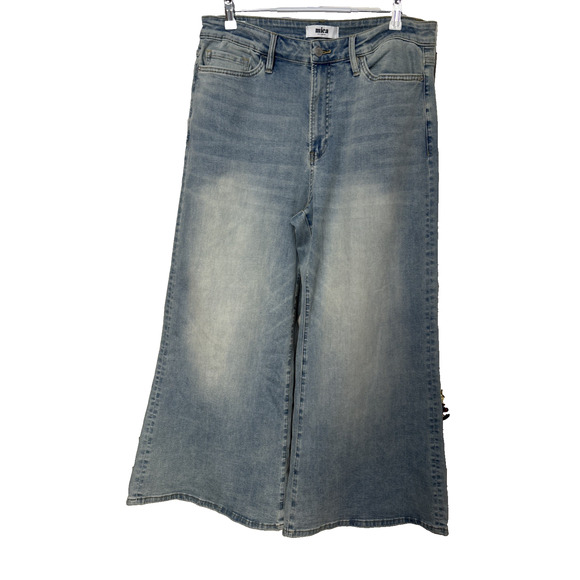 Wide Leg Blue Denim Jeans - Picture 1 of 10